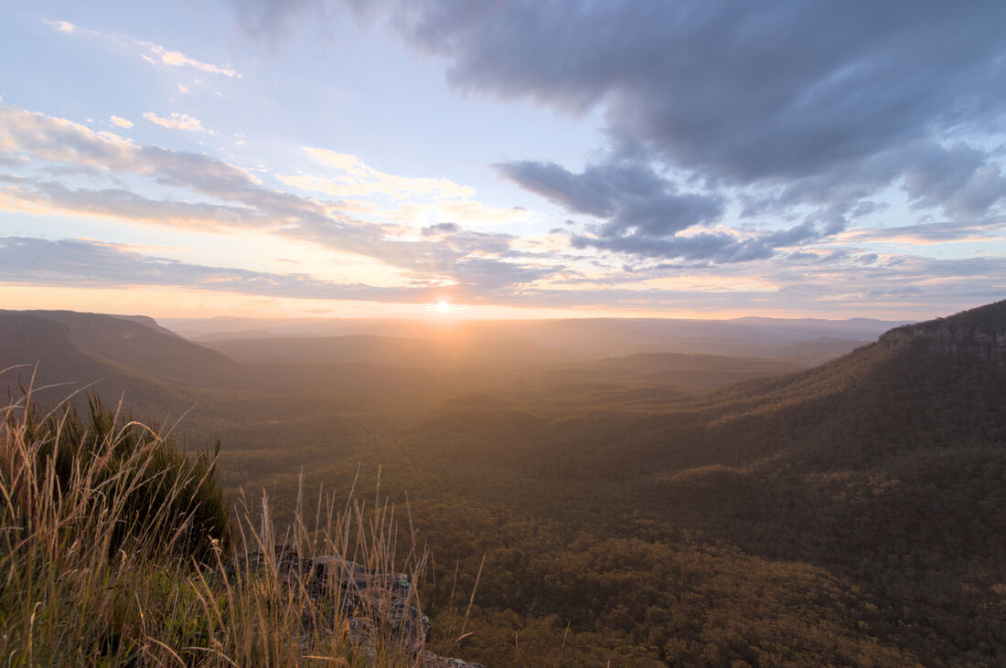 Sunset Over the Blue Mountains