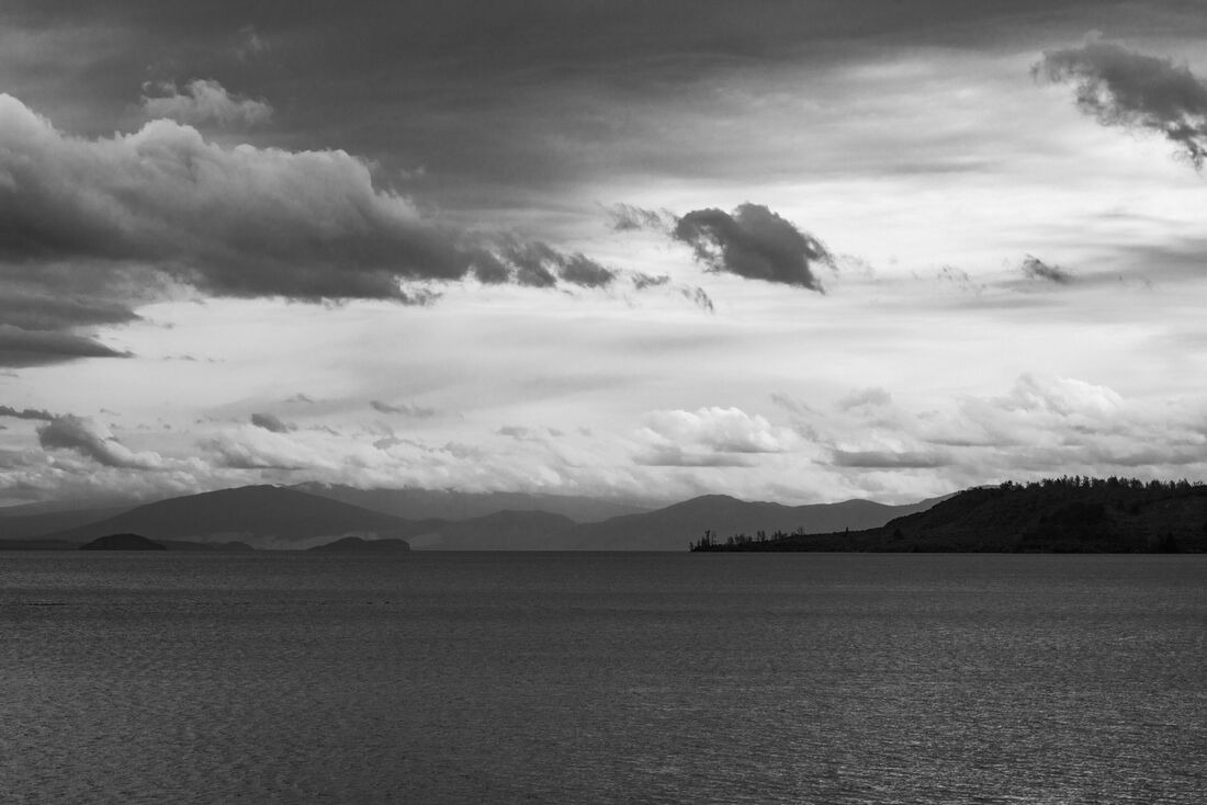 Lake Taupo in the Gathering Clouds