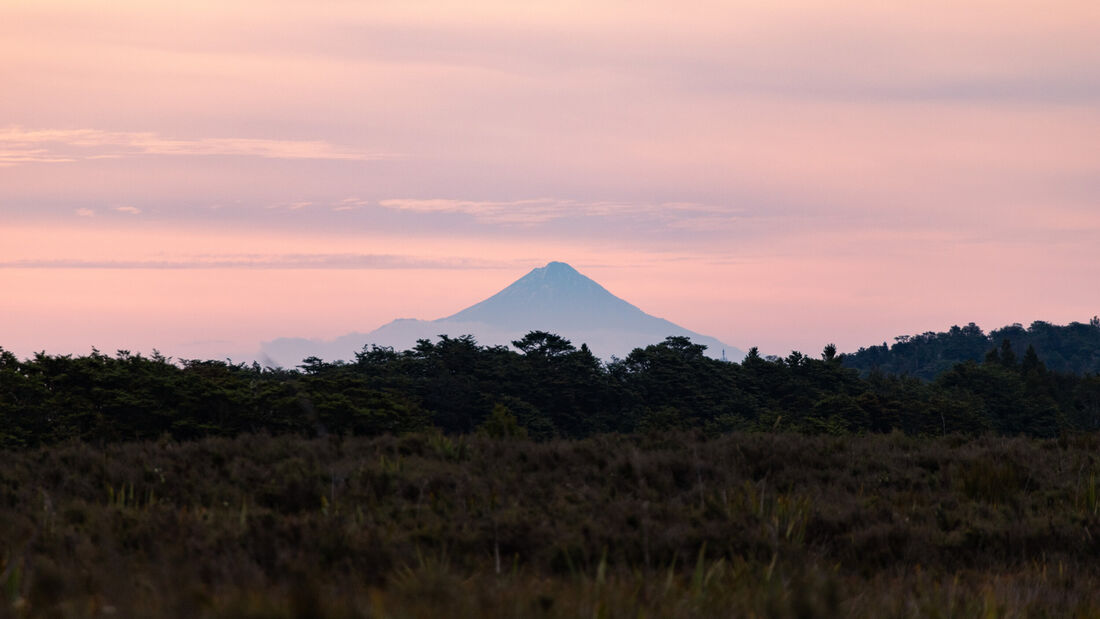 Mount Taranaki on the Horizon